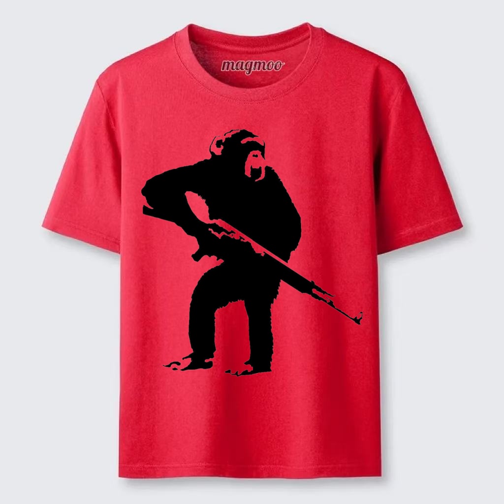 Magmoo Gun-Toting Chimp T-shirt