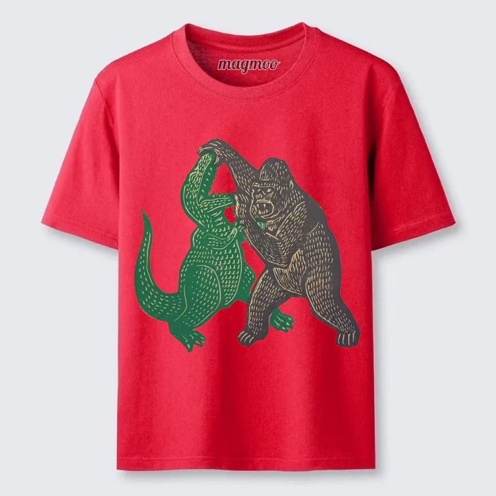 Magmoo Ape vs Alligator T-shirt