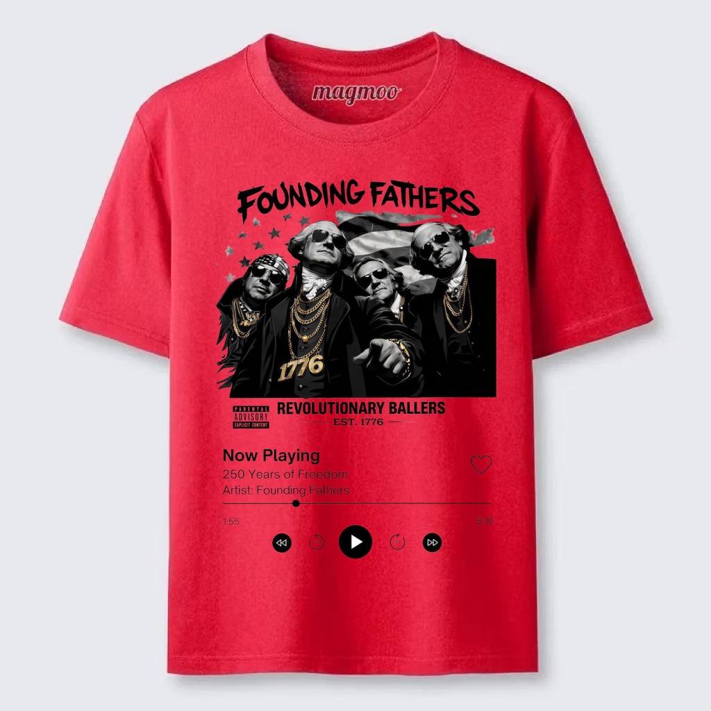 Magmoo Founding Fathers Funny 250th America Anniversary T-shirt