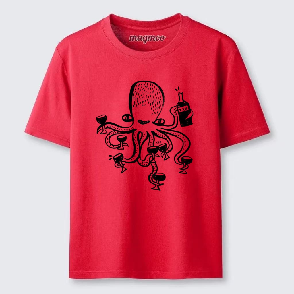 Magmoo Wine Octopus T-shirt