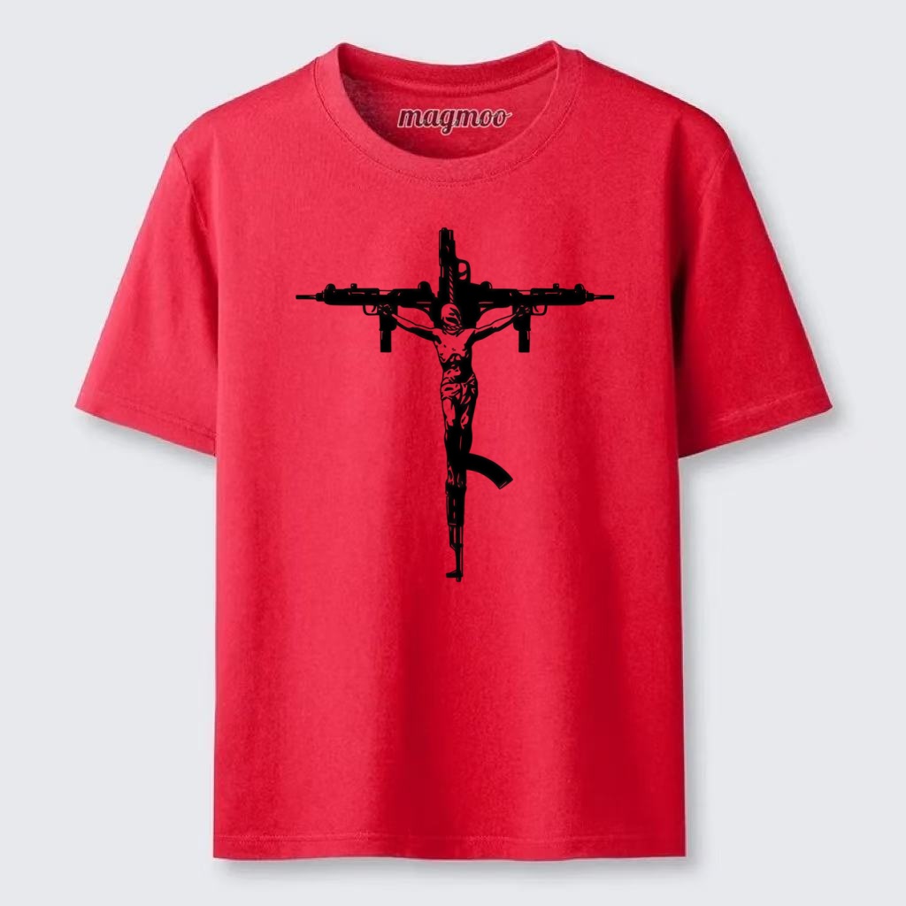 Magmoo Gun Cross Figure T-shirt