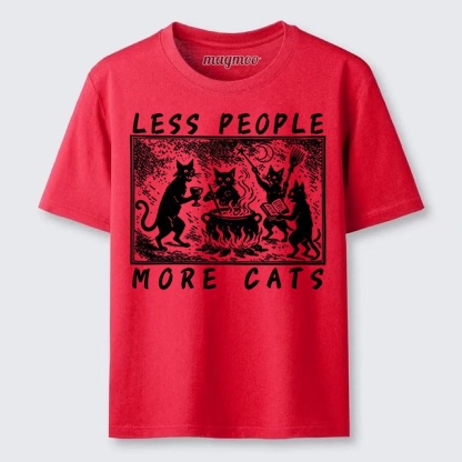 Magmoo Less People More Cats T-shirt