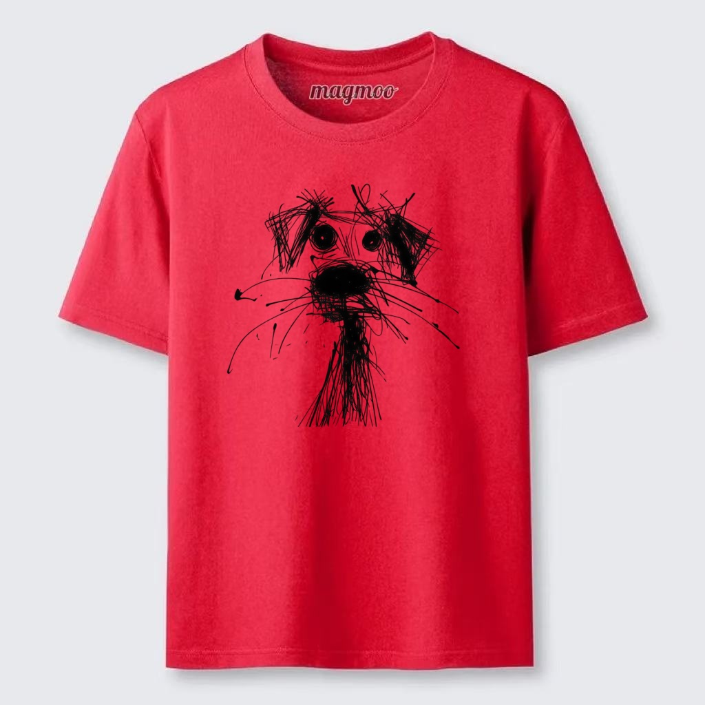 Magmoo Scribble Sketch Dog T-shirt