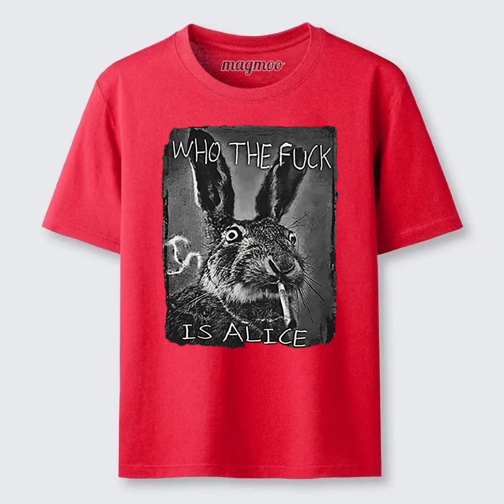 Magmoo Who The Fuck Is Alice Hare T-shirt