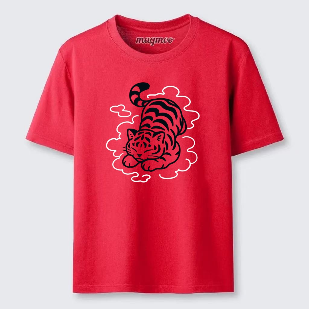 Magmoo Cloud Sleeping White Tiger T-shirt