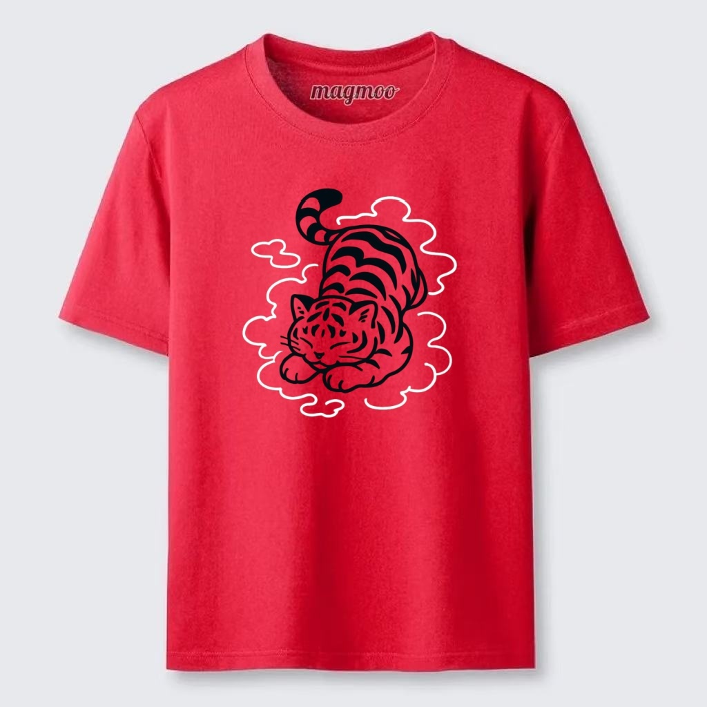 Magmoo Cloud Sleeping White Tiger T-shirt