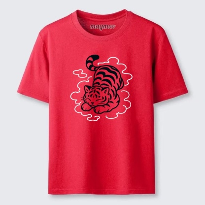Magmoo Cloud Sleeping White Tiger T-shirt
