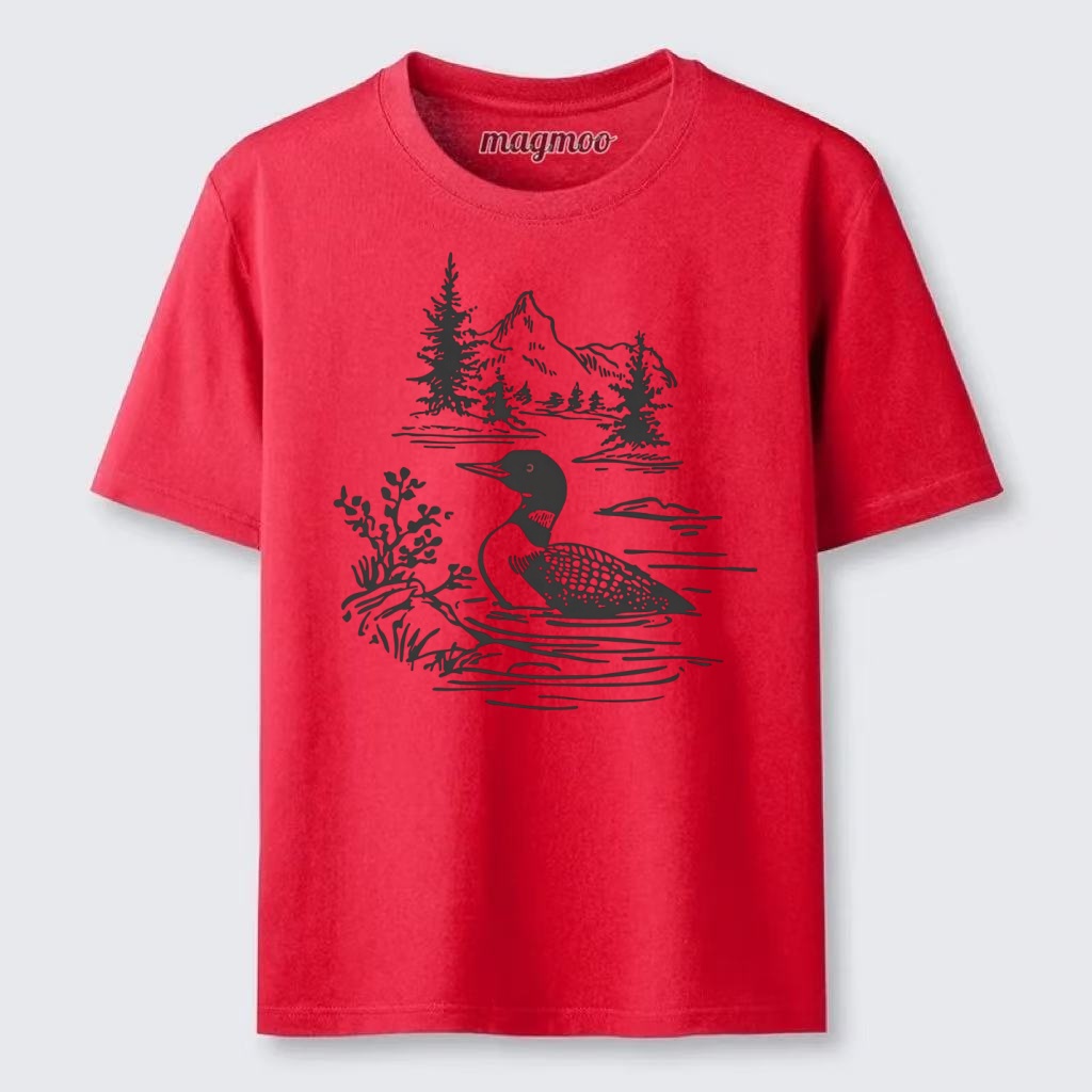 Magmoo Loon Bird Watching Graphic Classic T-shirt