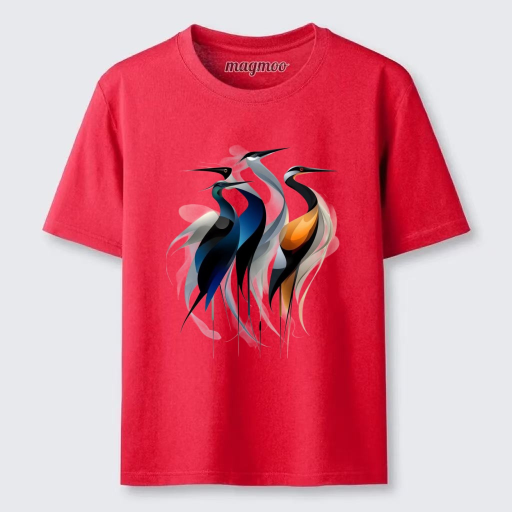 Magmoo Flowing Cranes T-shirt