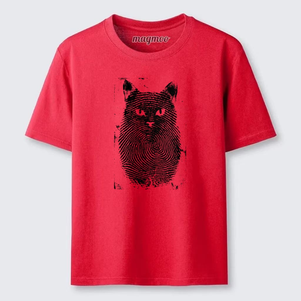 Magmoo Fingerprint Cat Portrait Classic T-shirt
