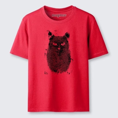Magmoo Fingerprint Cat Portrait Classic T-shirt
