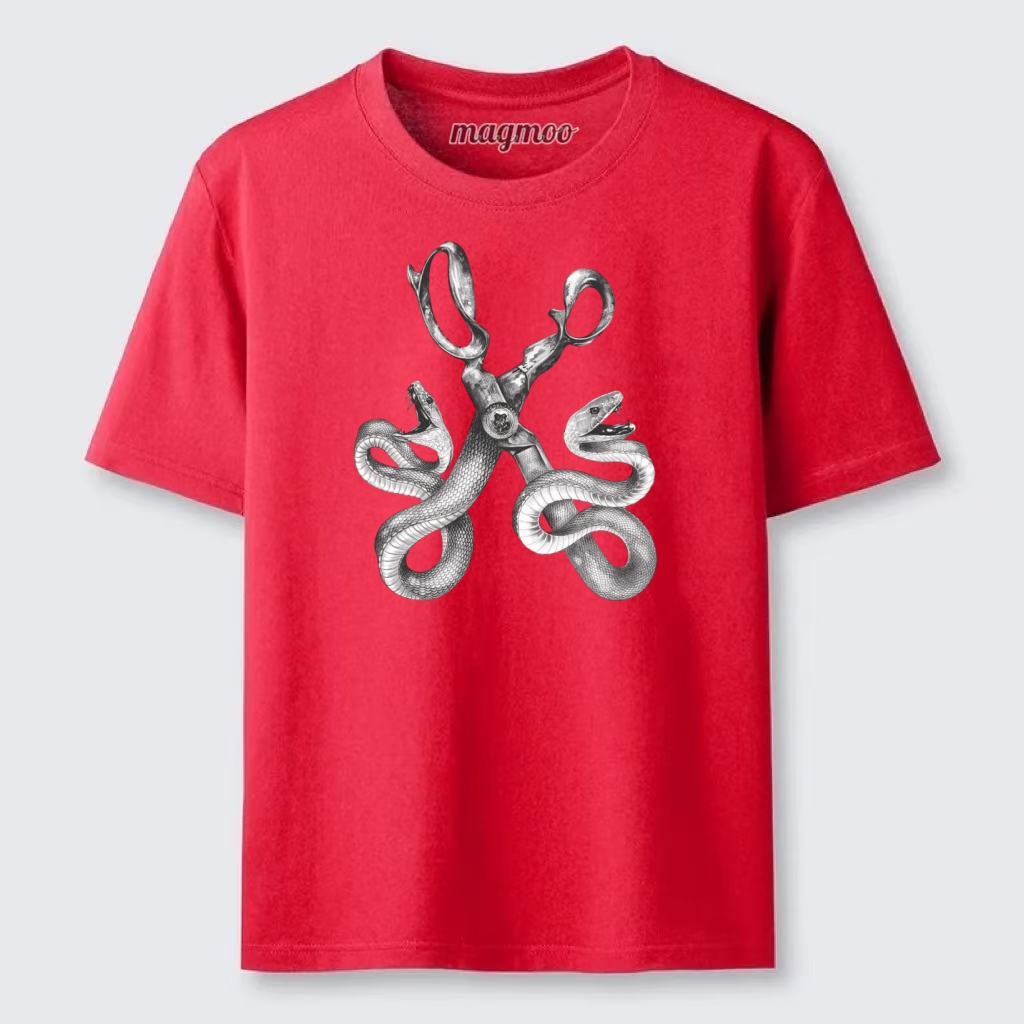 Magmoo Snake Scissors Surreal Classic T-shirt