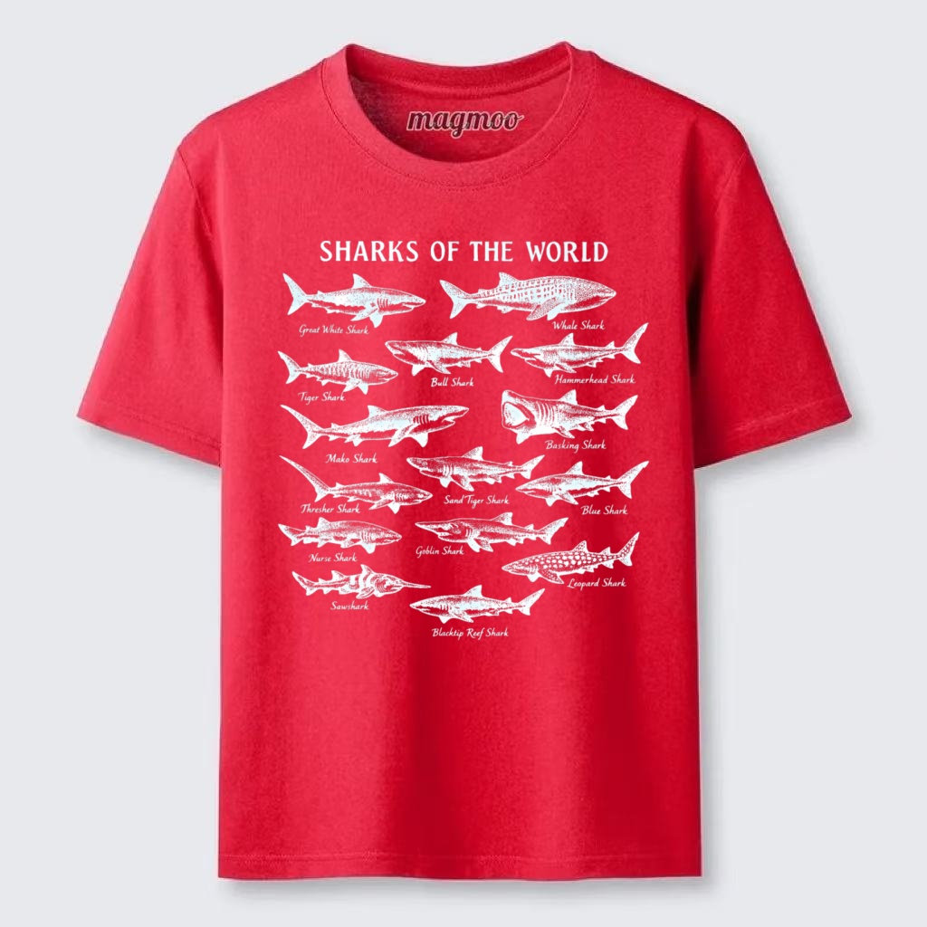Magmoo Vintage Sharks Of The World Classic T-shirt