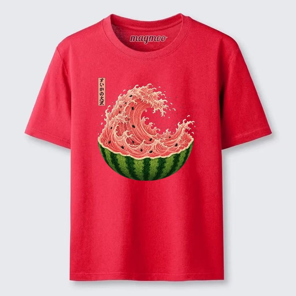 Magmoo Watermelon Wave Summer Ukiyo Art Classic T-shirt