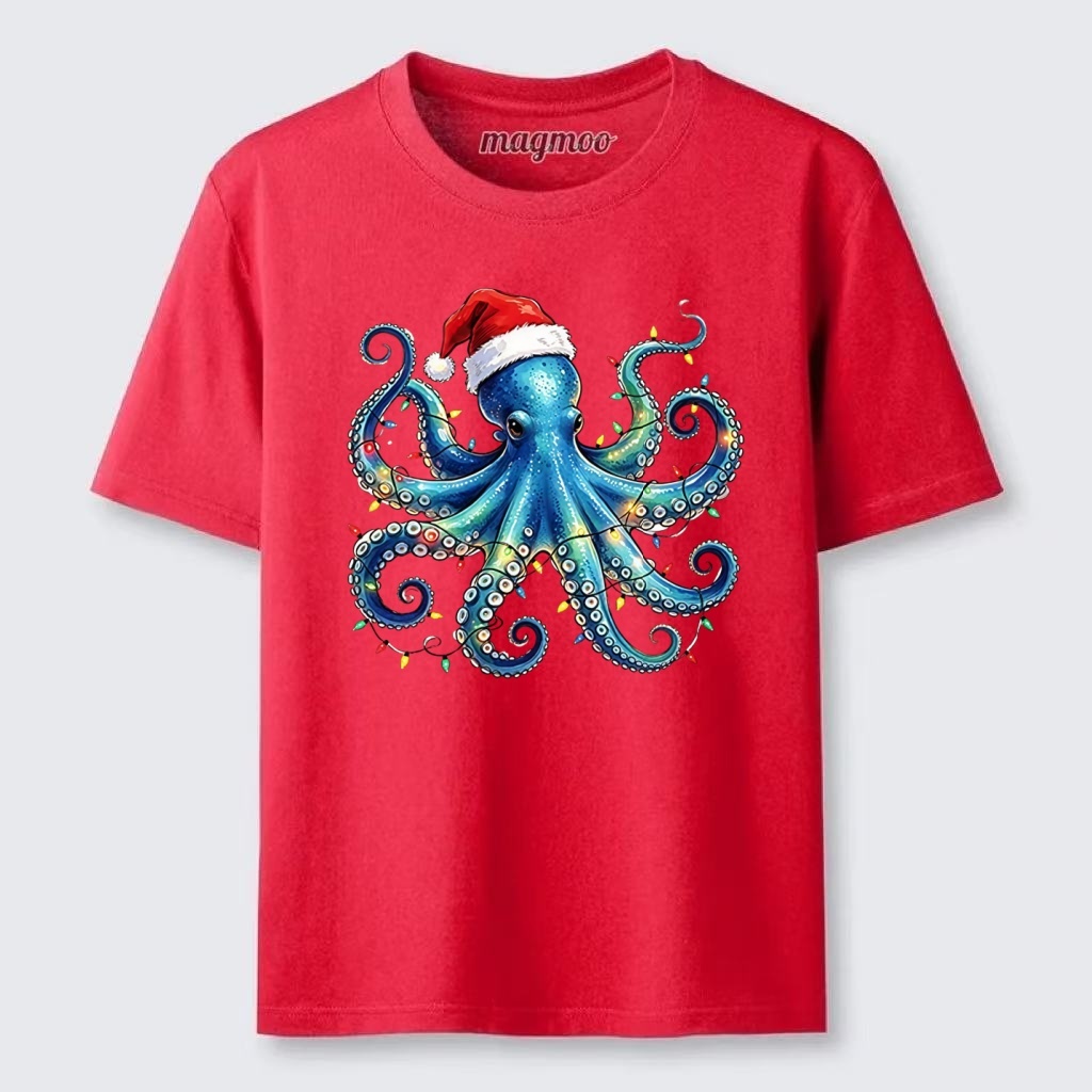 Magmoo Christmas Octopus Lights Classic T-shirt