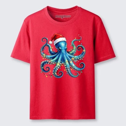 Magmoo Christmas Octopus Lights Classic T-shirt
