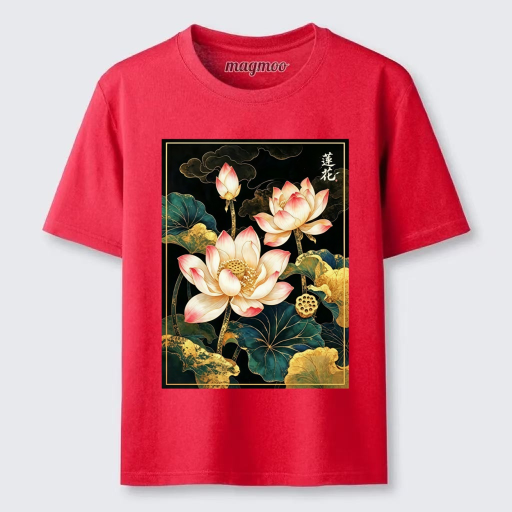 Magmoo Oriental Lotus Print Classic T-shirt