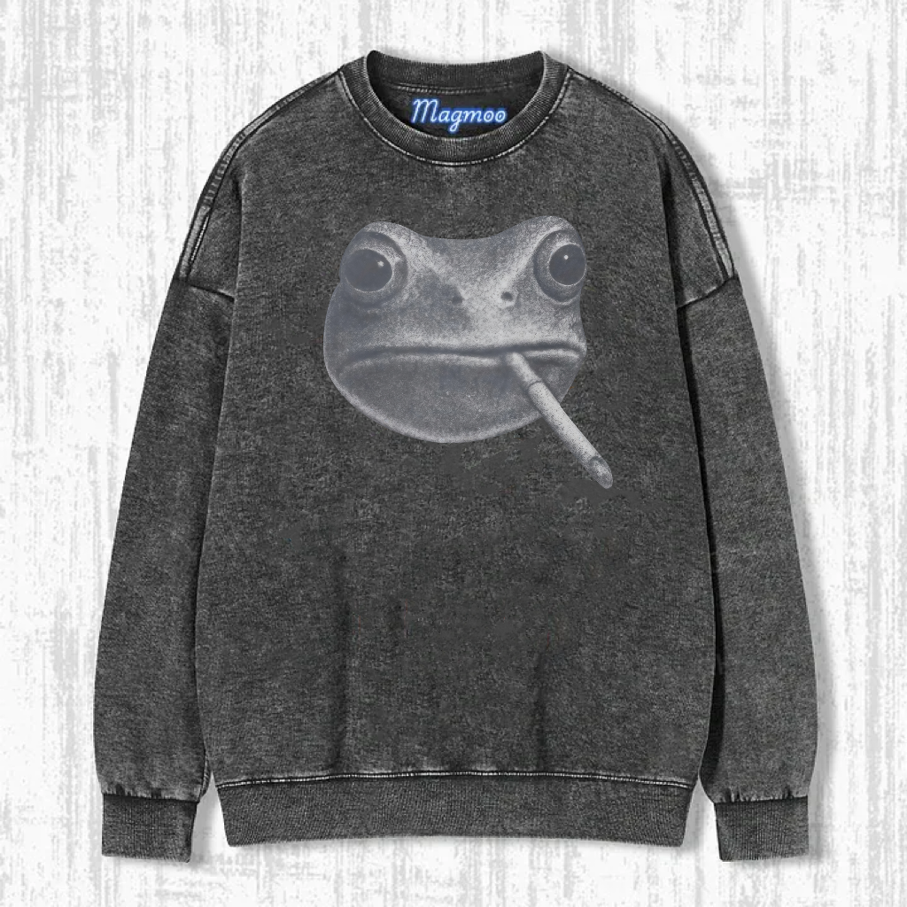 Funny Smoking Frog Meme Shirt-Magmoo