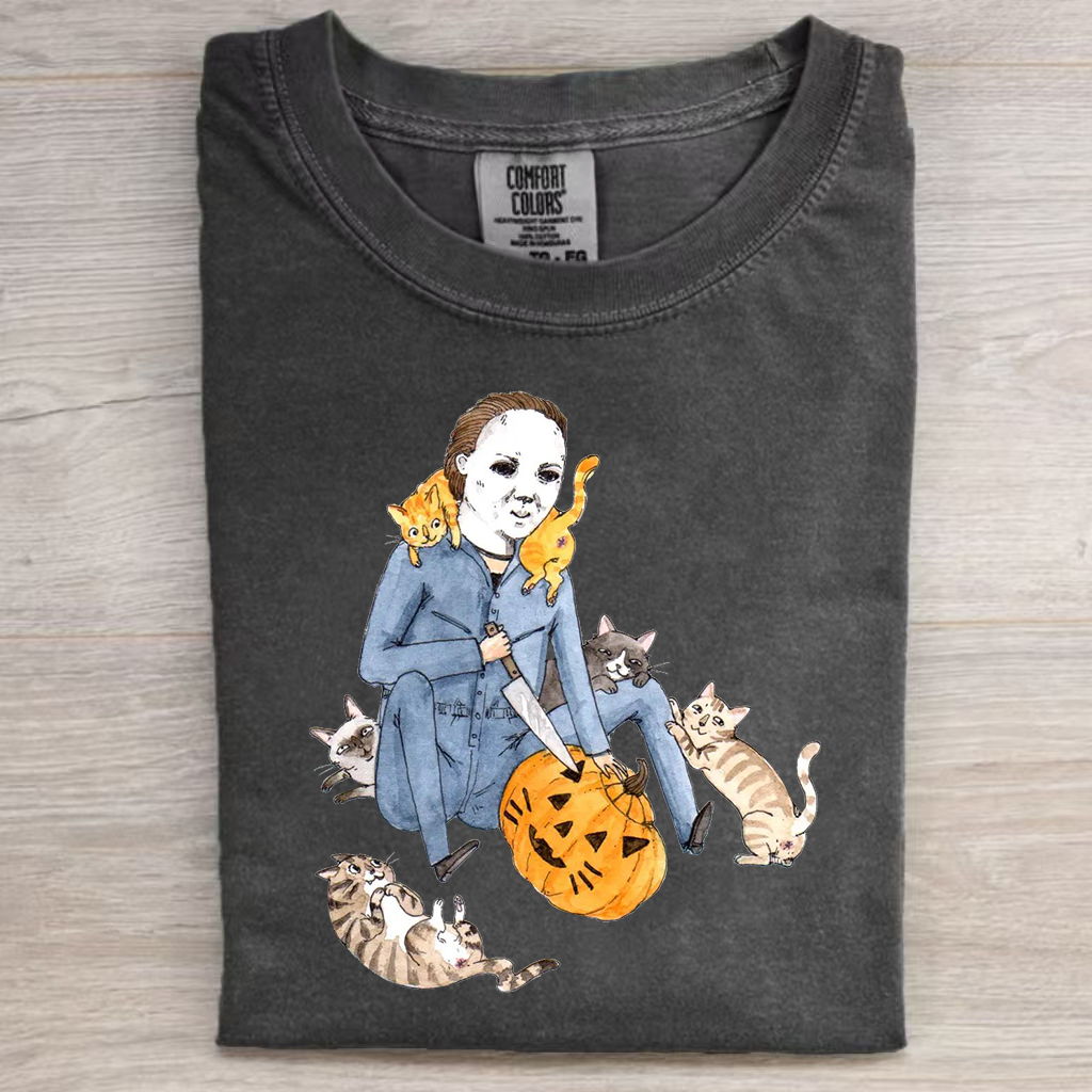 Horror Icons As Cat Lovers Shirt/Sweatshirt-Magmoo