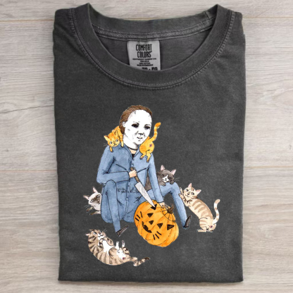 Horror Icons As Cat Lovers Shirt/Sweatshirt-Magmoo