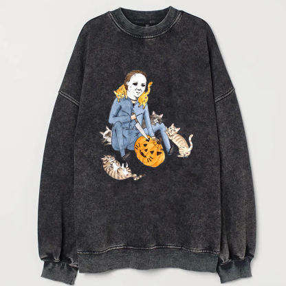 Horror Icons As Cat Lovers Shirt/Sweatshirt-Magmoo