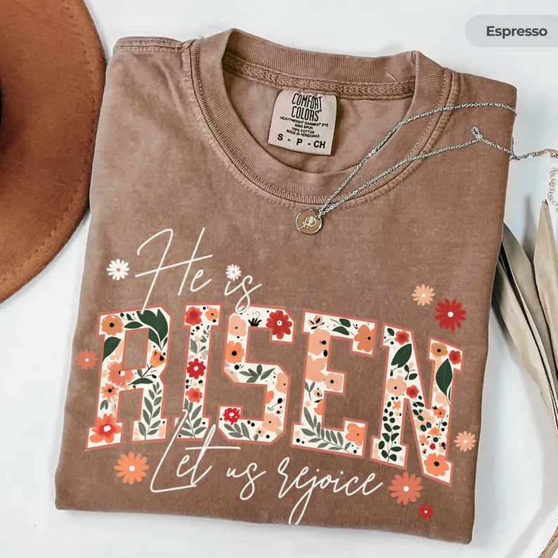 Christian Easter He is Risen T-shirt-Magmoo