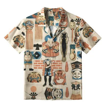 Magmoo Japan's Cultural Kaleidoscope Aloha Hawaiian Shirt