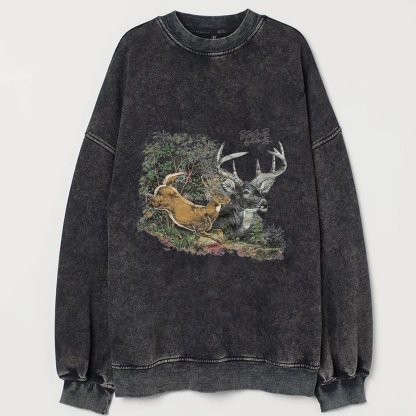 Vintage 1995 Deer Forest Wildlife Nature Shirt/Sweatshirt-Magmoo
