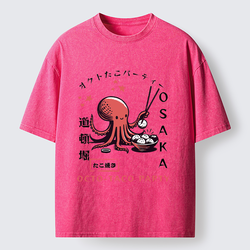 Magmoo Cute Octopus Washed T-Shirt