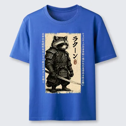 Magmoo Raccoon Japanese Samurai Classic T-Shirt