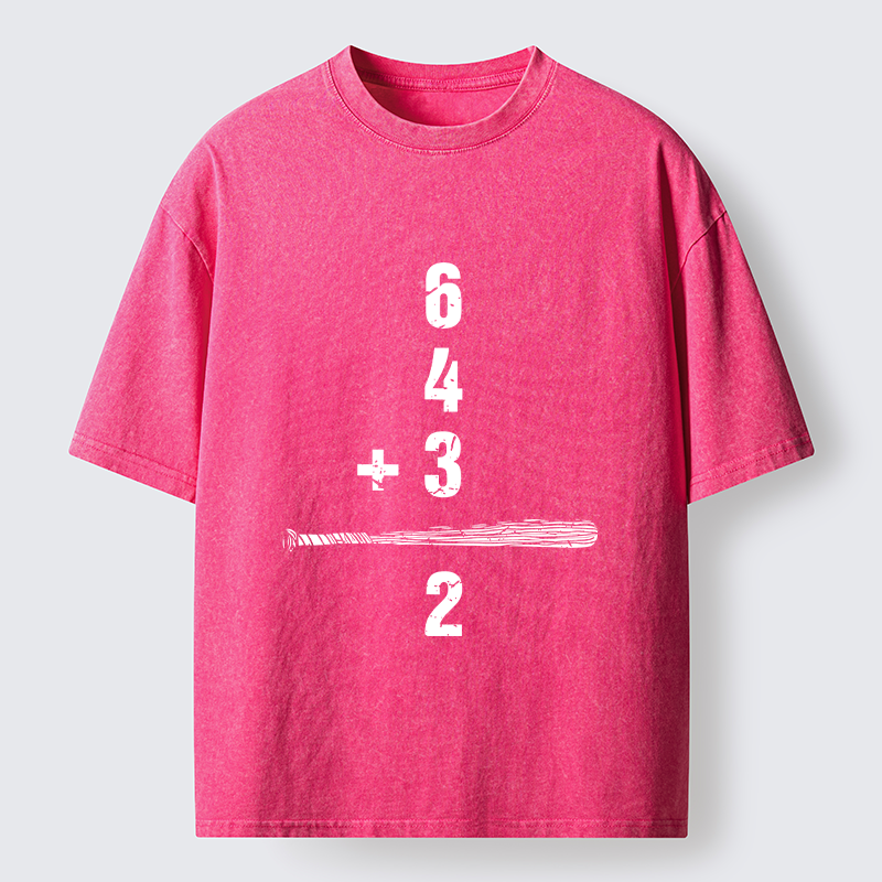 Magmoo Baseball Double Kill Washed T-Shirt-Magmoo