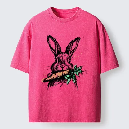 Magmoo Easter Bunny Washed T-Shirt-Magmoo