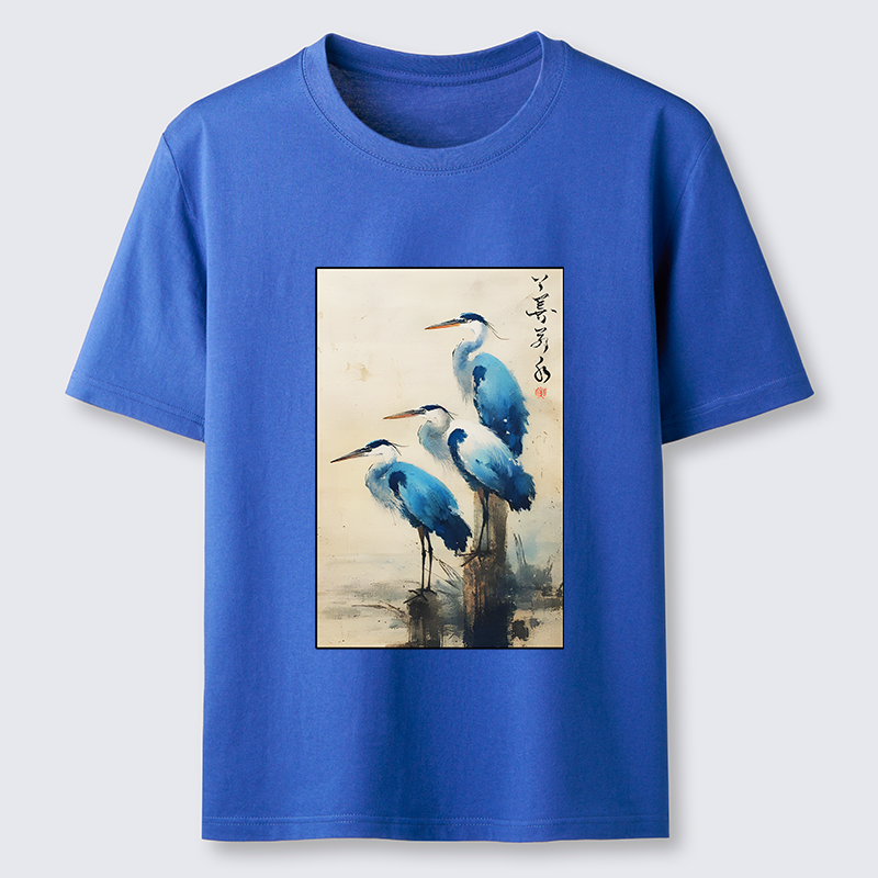Magmoo Great Blue Heron Japan Classic T-Shirt-Magmoo