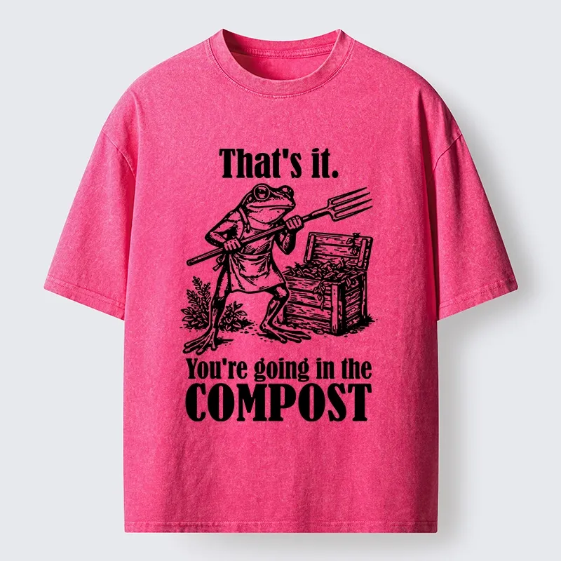 Magmoo Frog’s Compost Threat Washed T-Shirt-Magmoo