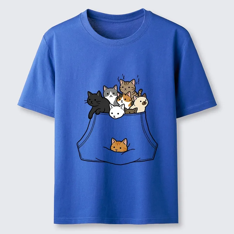Magmoo Cats With Pockets Full Classic T-Shirt-Magmoo