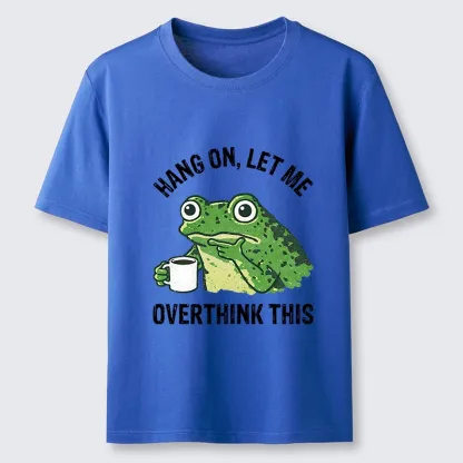 Magmoo Overthinking Frog With Coffee Classic T-Shirt