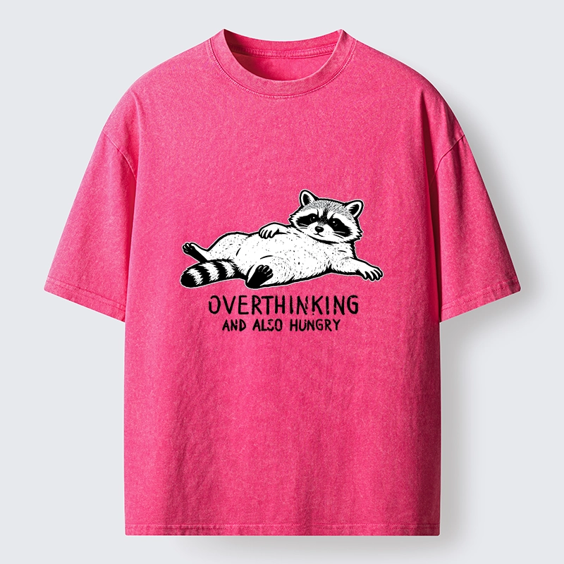 Magmoo Hungry Overthinking Raccoon Washed T-Shirt
