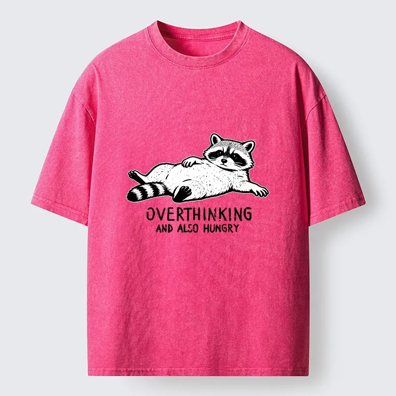 Magmoo Hungry Overthinking Raccoon Washed T-Shirt