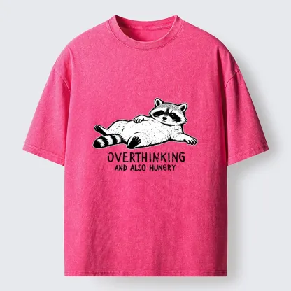 Magmoo Hungry Overthinking Raccoon Washed T-Shirt