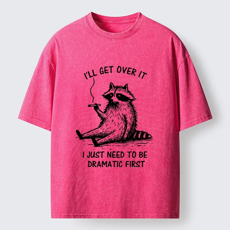 Magmoo Raccoon Dramatic Recovery Meme Washed T-Shirt