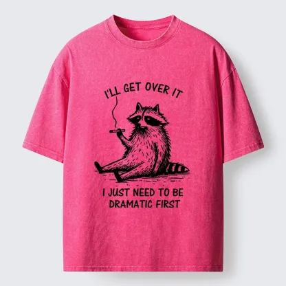 Magmoo Raccoon Dramatic Recovery Meme Washed T-Shirt