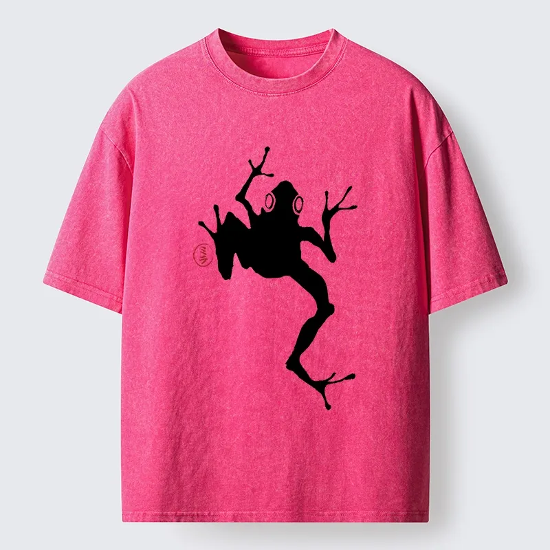 Magmoo Japanese Frog Ink Wash Washed T-Shirt