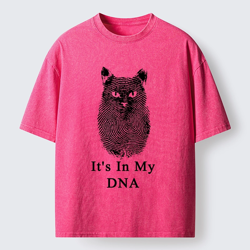 Magmoo Fingerprint Cat DNA Print Washed T-Shirt