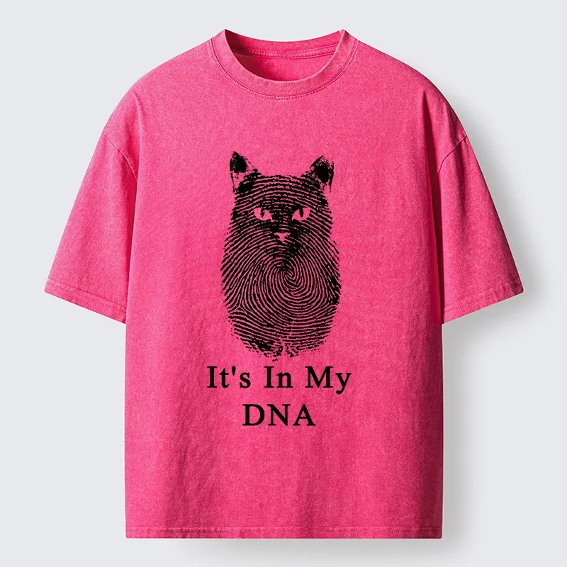 Magmoo Fingerprint Cat DNA Print Washed T-Shirt