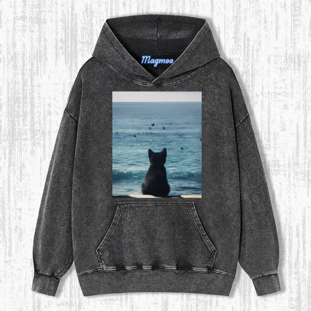 Cat Calm & Ocean T-Shirt