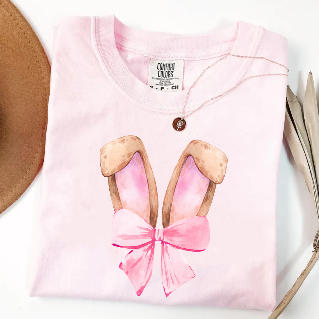 Coquette Bunny Easter T-shirt-Magmoo
