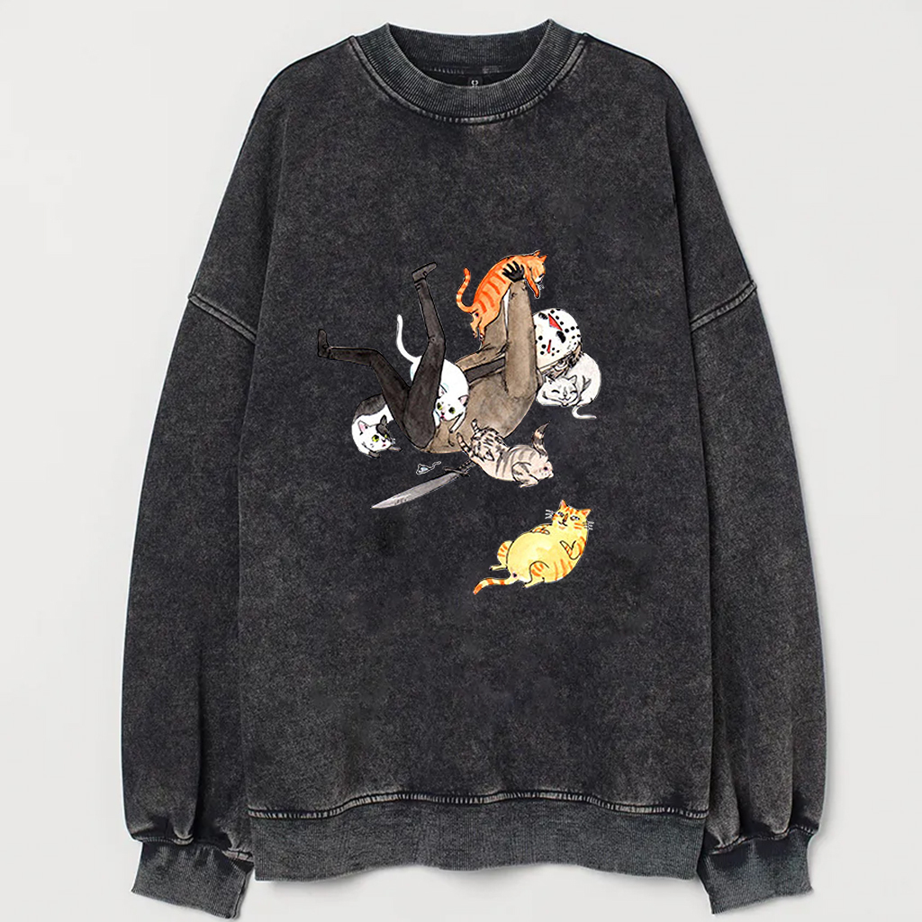 Horror Icons As Cat Lovers Shirt/Sweatshirt-Magmoo