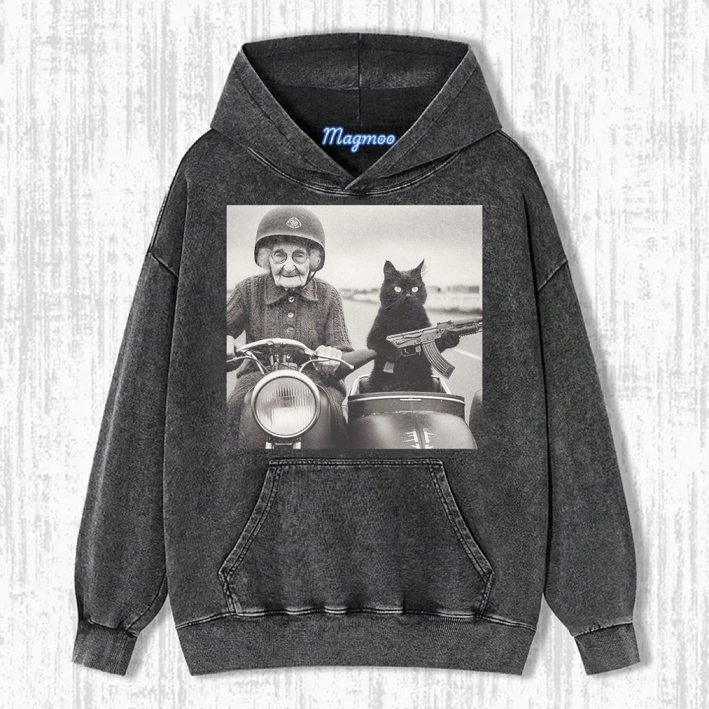 Funny Grandma And Cat Shirt/Sweatshirt/Hoodie-Magmoo