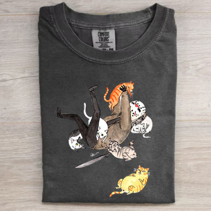 Horror Icons As Cat Lovers Shirt/Sweatshirt-Magmoo