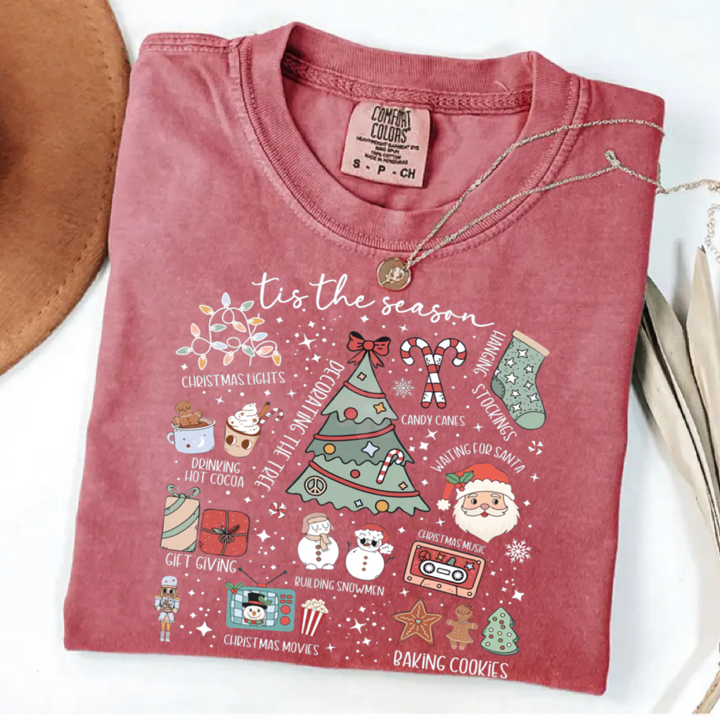 Retro Tis The Season Christmas T-shirt/Sweatshirt